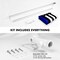 G128 Combo Pack: 6 Feet Tangle Free Spinning Flagpole (Silver) Thin Blue Line Flag 3x5 ft Printed 150D Brass Grommets (Flag Included) Aluminum Flag Pole